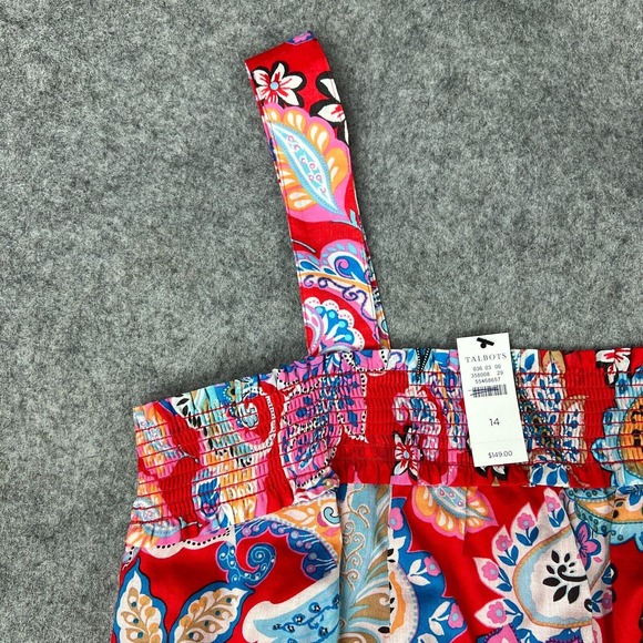 Talbots Red Sleeveless Sundress with Square Neck - Picture 5 of 13